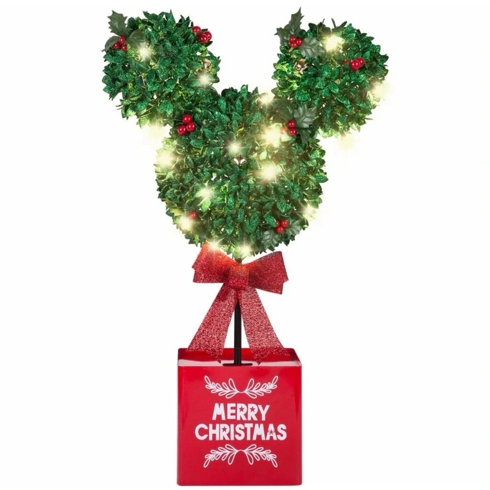 Disney Mickey‎ Christmas Topiary Tree Lighted 3ft